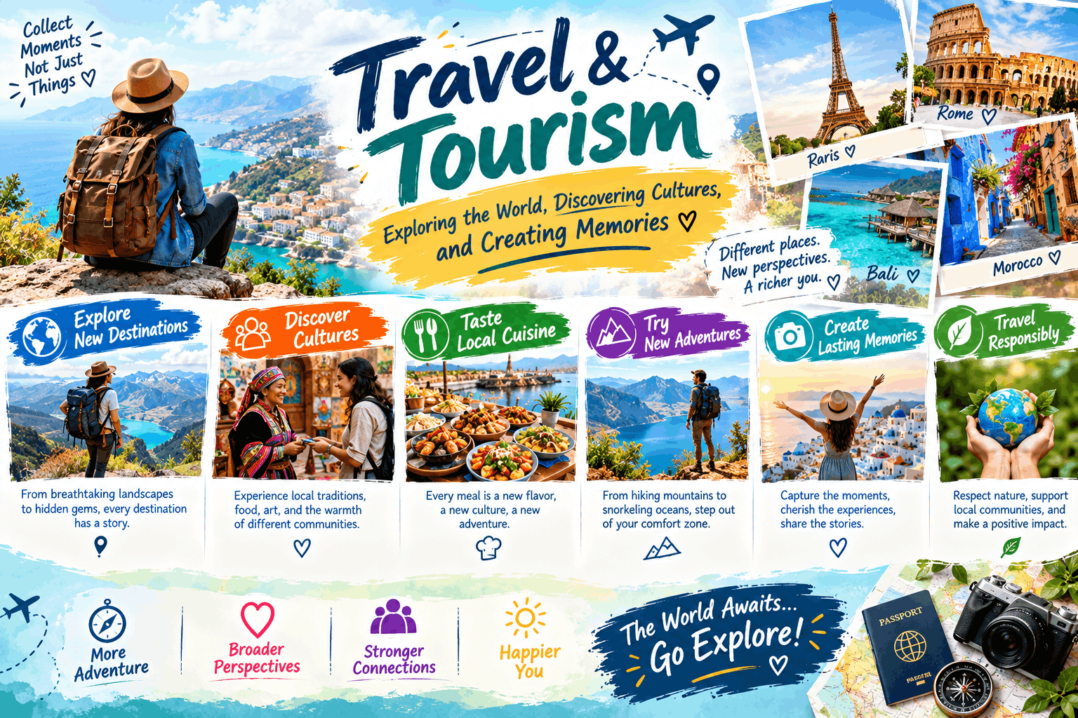Travel and Tourism: Exploring the World, Discovering Cultures, and Creating Memories